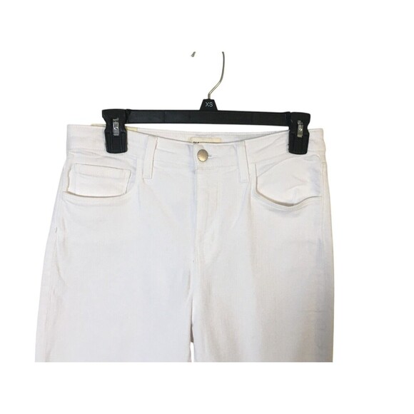 Lagence Jeans Women's Size 28 White Blanc Kendra Cropped Flare Raw Hem - Picture 4 of 9